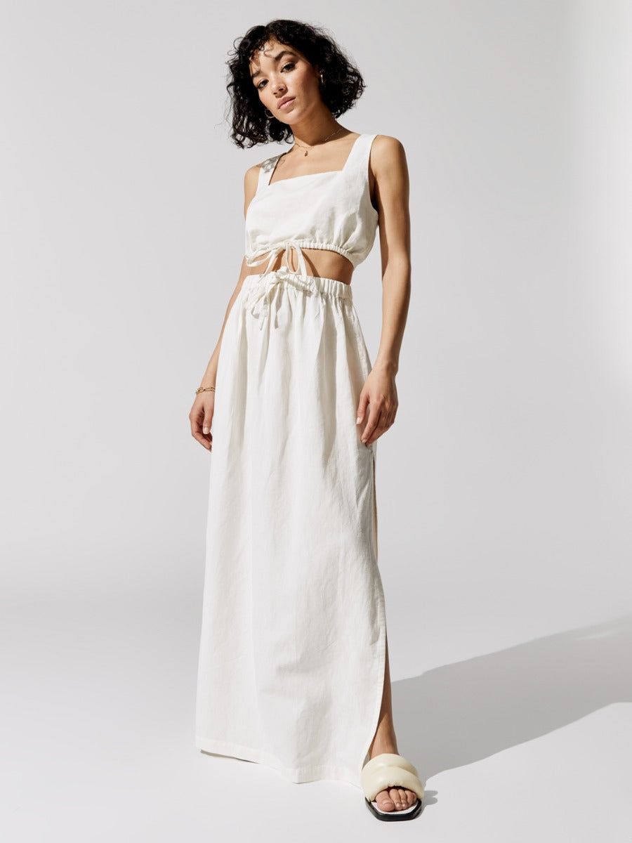 Linen Skirt - Off White sold by Carbon38 product image thumbnail 2