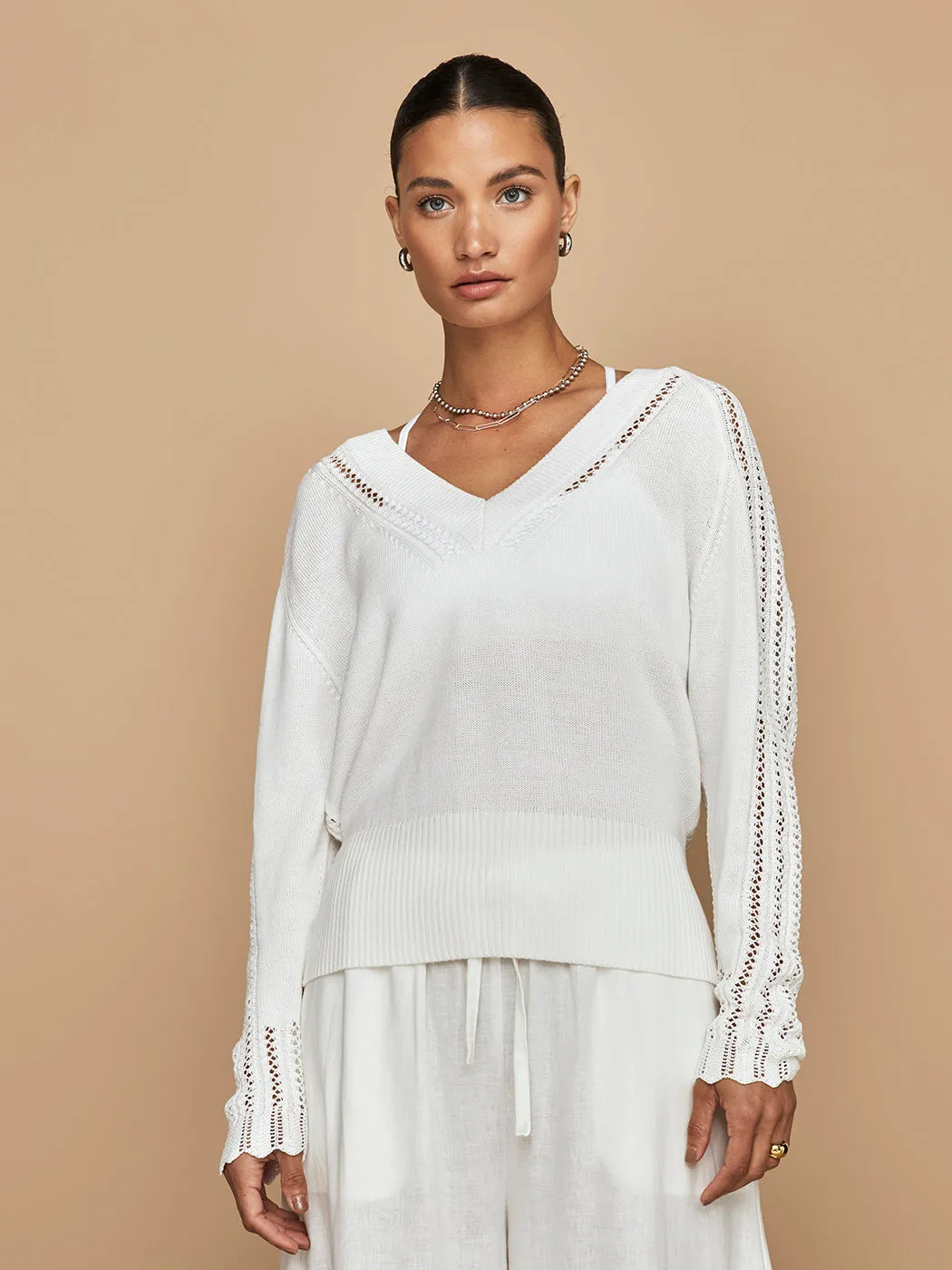 Laila Lace Vee - Ivory sold by Carbon38 product image thumbnail 2