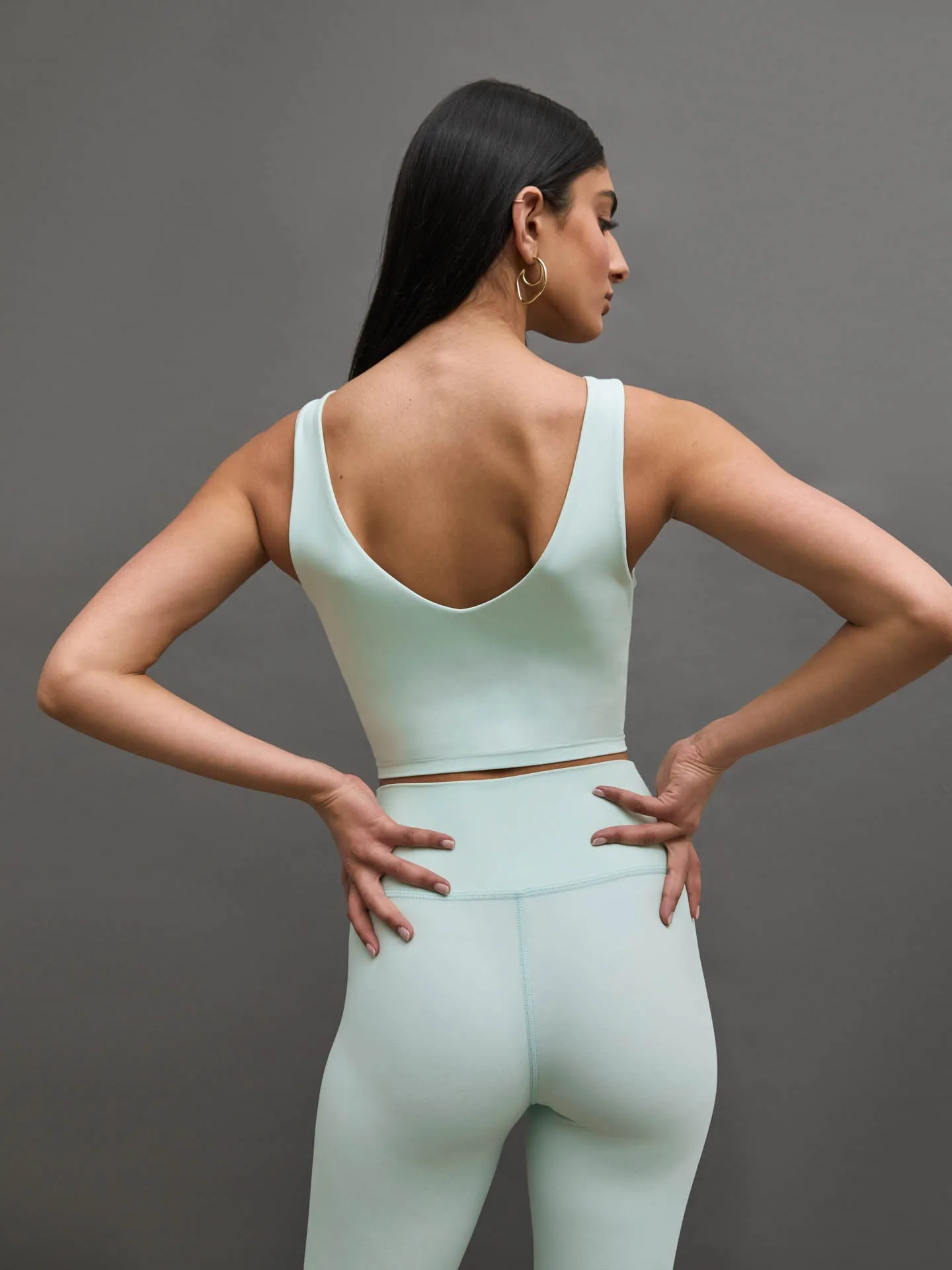 V-Neck Longline Bra in Melt - Clearly Aqua sold by Carbon38 product image thumbnail 4