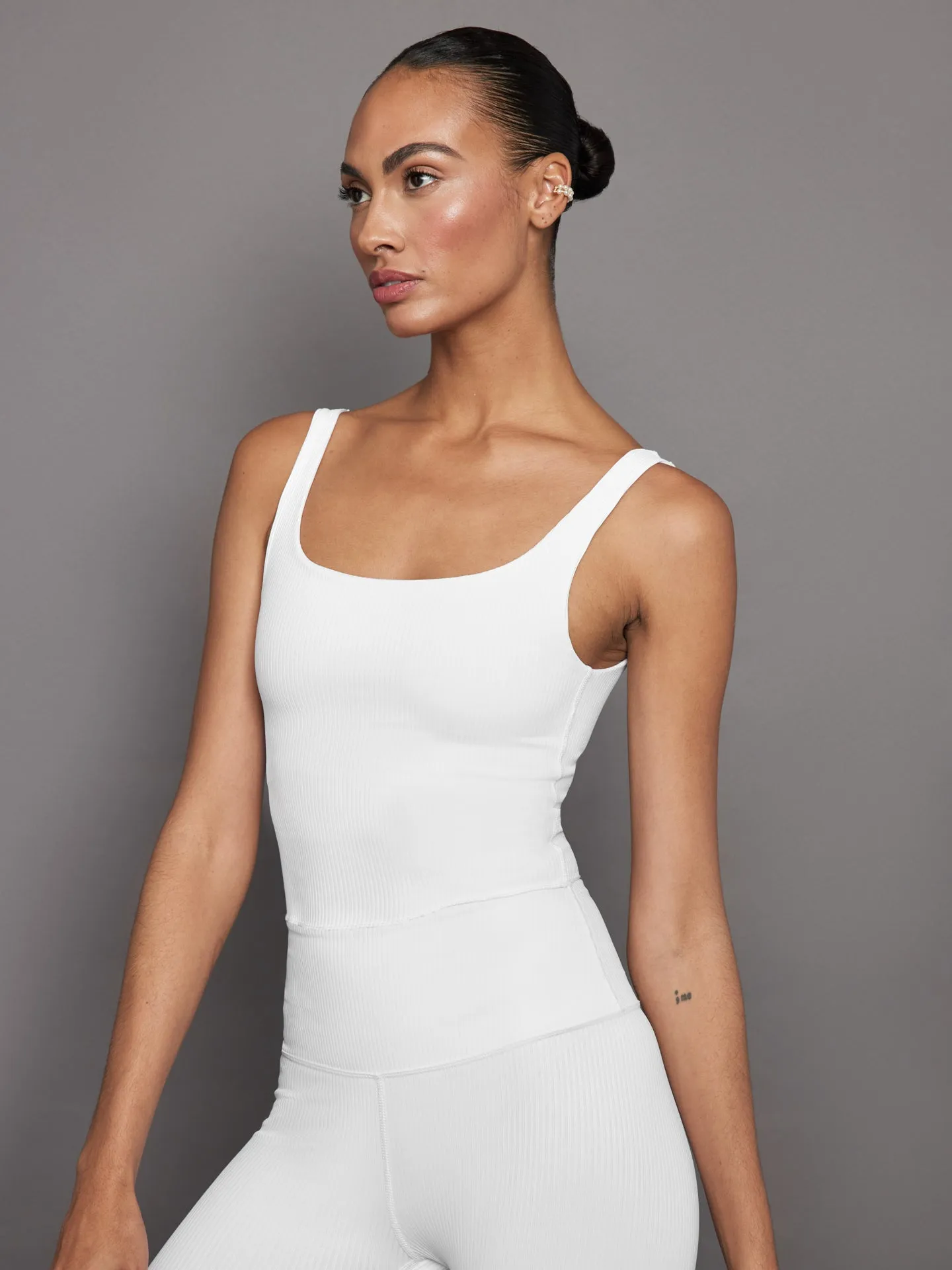 Ribbed Tank - White sold by Carbon38