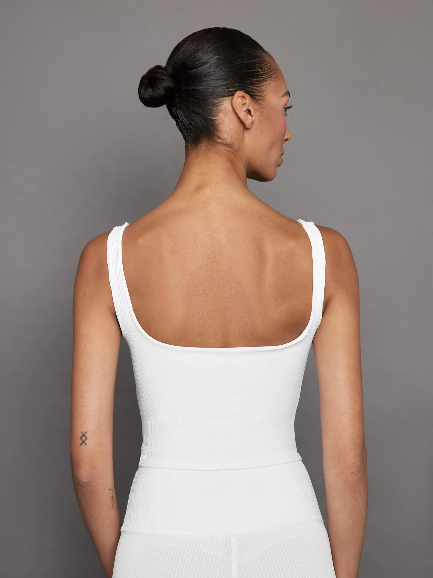 Ribbed Tank - White sold by Carbon38 product image thumbnail 2