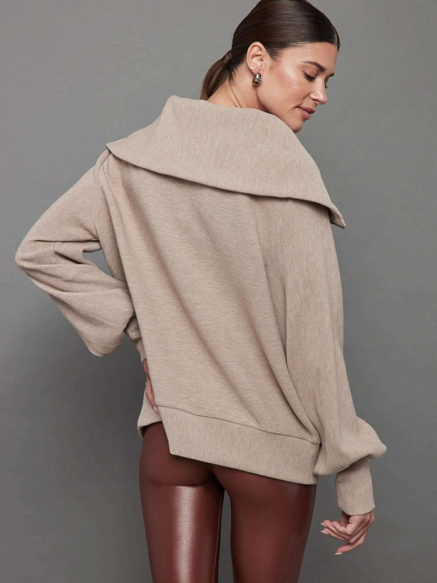 VINE HALF ZIP - TAUPE MARL sold by Carbon38 product image thumbnail 3