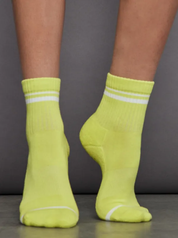 Varsity Ankle - Lime sold by Carbon38