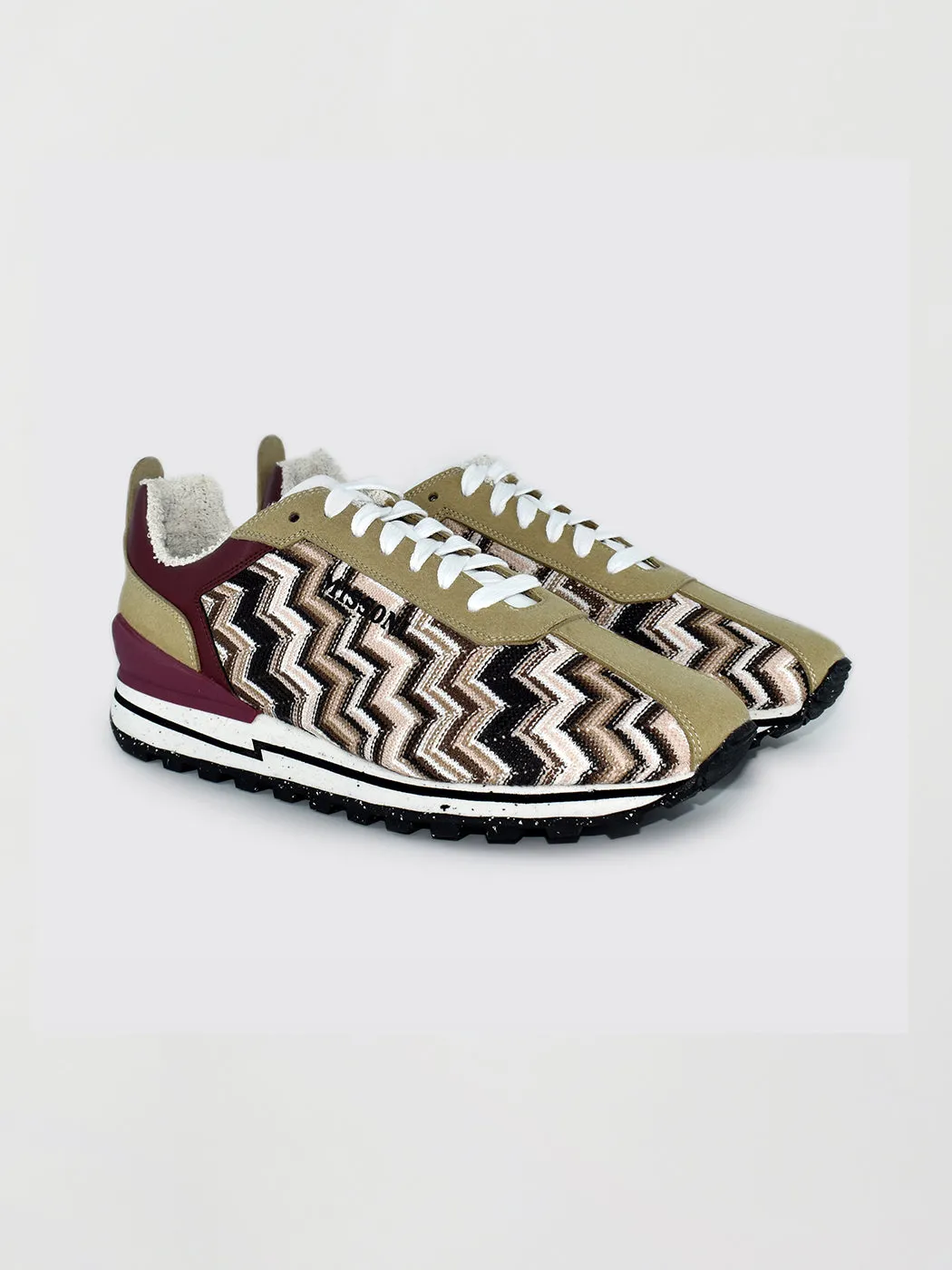 Missoni Running - Beige/Bordeaux sold by Carbon38