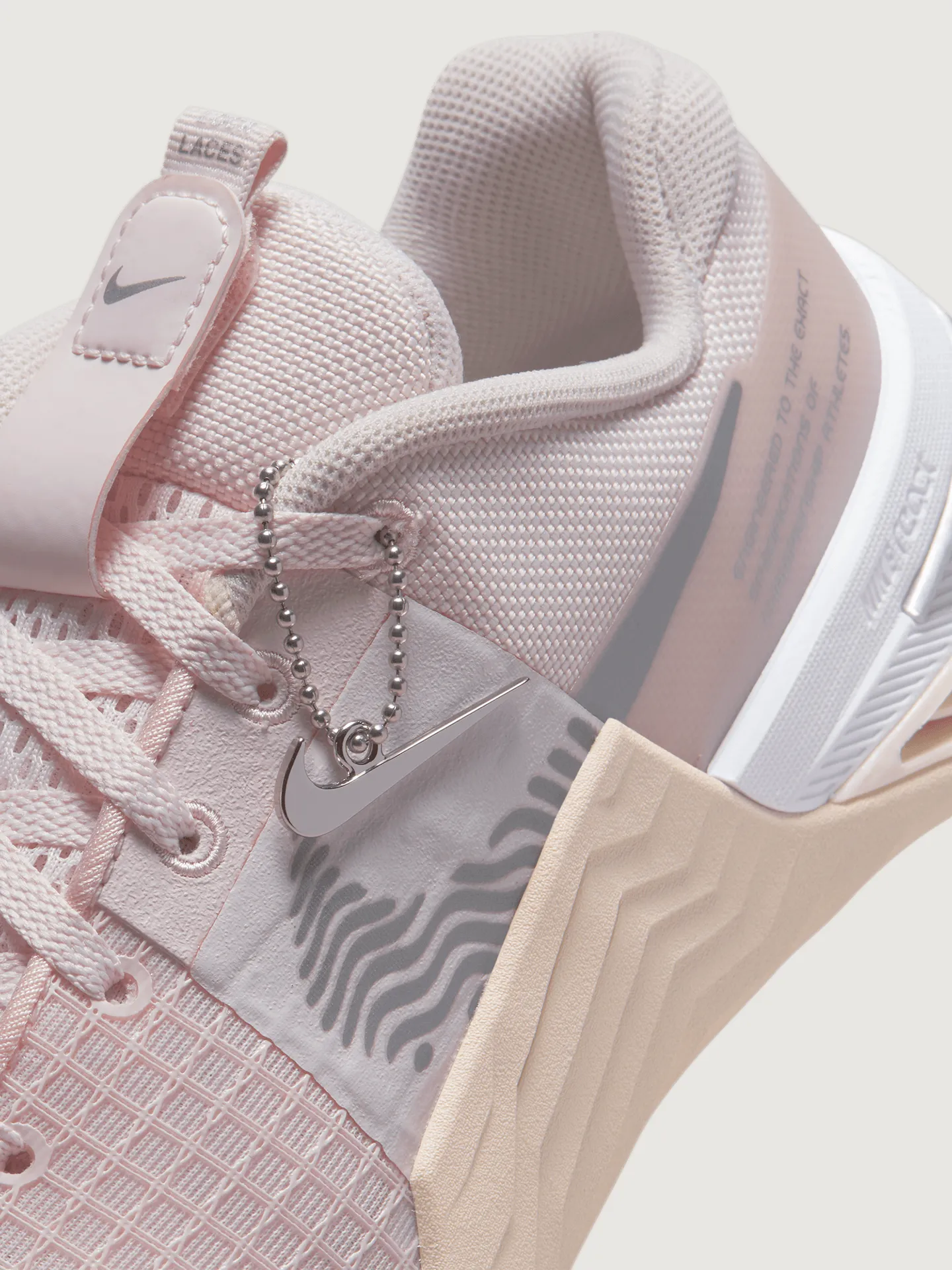 WMNS NIKE METCON 8 - LIGHT SOFT PINK/METALLIC SILVER sold by Carbon38 product image thumbnail 2