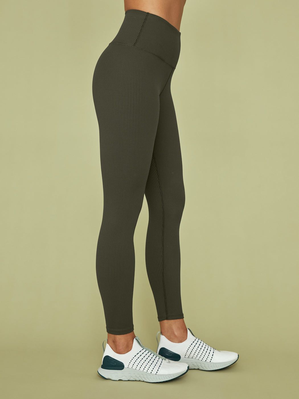 Ribbed 7/8 Legging - Olive sold by Carbon38
