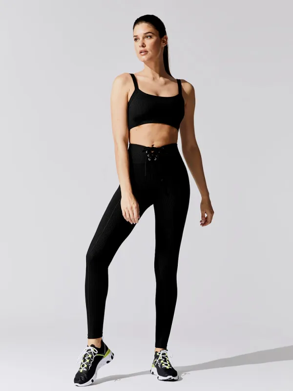 Ribbed Football Legging - Black sold by Carbon38