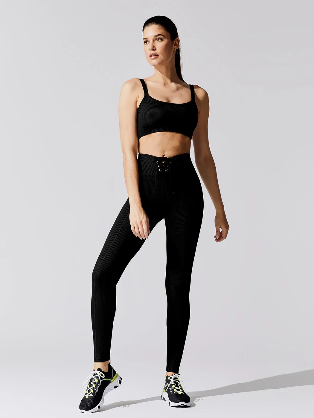 Ribbed Football Legging - Black sold by Carbon38