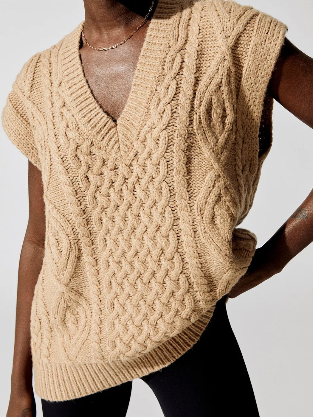 Audrey Sweater Vest - Camel sold by Carbon38 product image thumbnail 4