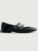 Thekla Black Leather Ballet Flat - Black sold by Carbon38