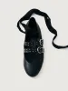 Thekla Black Leather Ballet Flat - Black sold by Carbon38