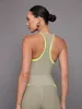 Colorblock High Neck Tank - Silversage / Acid Lime sold by Carbon38