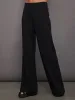 Pintuck Knit Pant in Interlock - Black sold by Carbon38