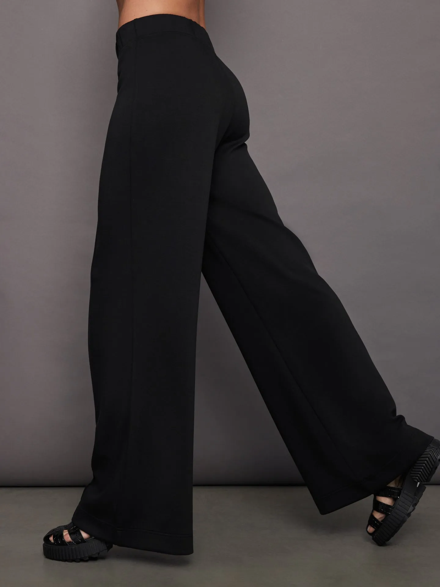 Pintuck Knit Pant in Interlock - Black sold by Carbon38 product image thumbnail 3