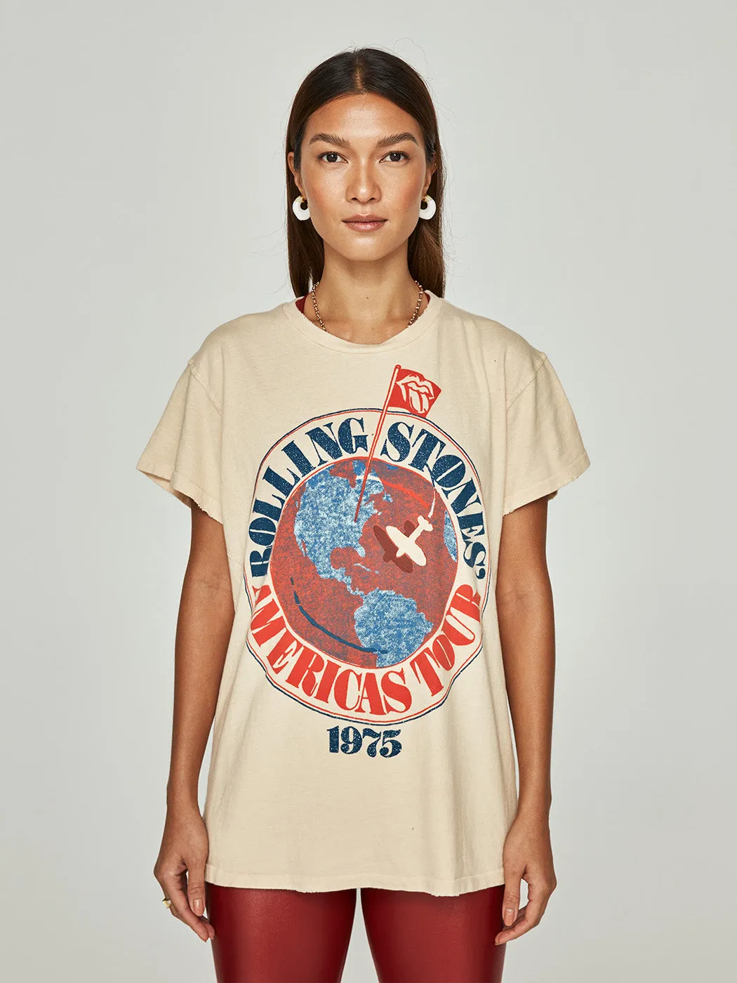 Rolling Stones 1975 Unisex Tee - Sunbleach sold by Carbon38