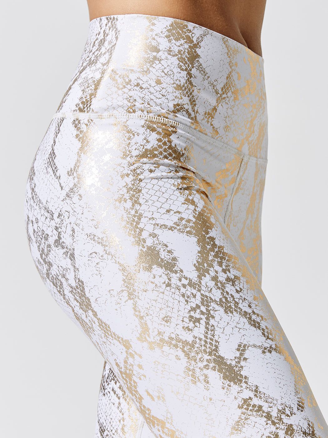 Metallic Snake High Rise Legging - Cream-Gold sold by Carbon38 product image thumbnail 4