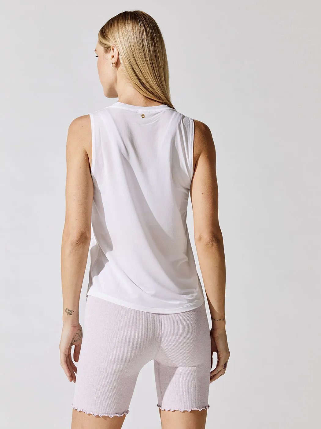 Namaste Active Muscle Tank - White sold by Carbon38 product image thumbnail 2