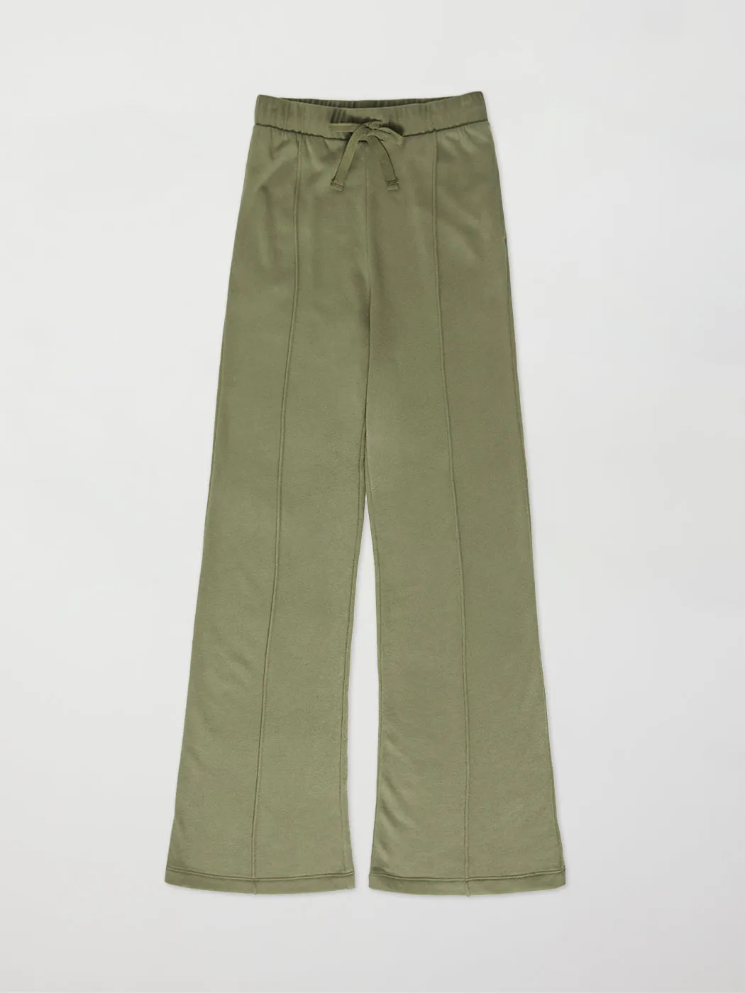 Wide Leg Pintuck Sweatpant in French Terry - Ivy Green sold by Carbon38 product image thumbnail 5