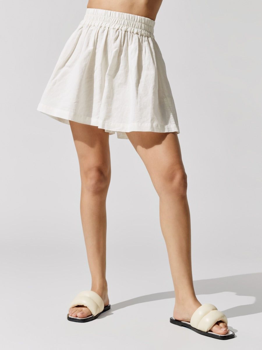 Linen Baggy Short - Off White sold by Carbon38 product image thumbnail 2