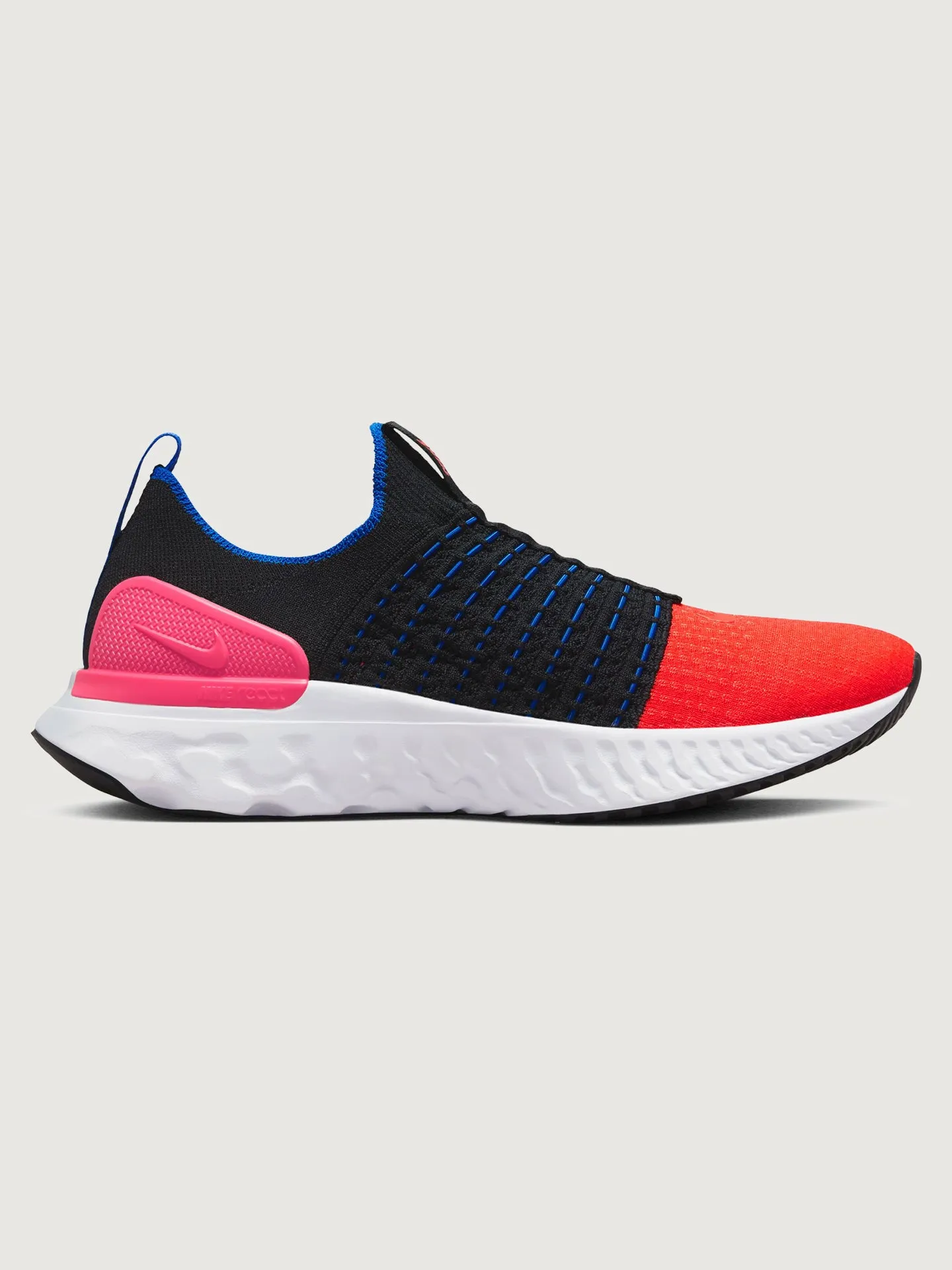 W NIKE REACT PHANTOM RUN FK 2 - Black/Bright Crimson-Hyper Pink sold by Carbon38