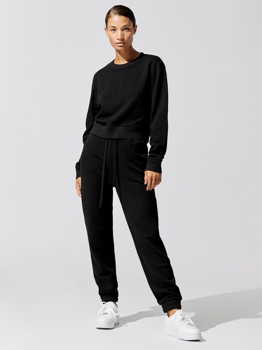 French Terry Jogger Pant - Black sold by Carbon38 product image thumbnail 2