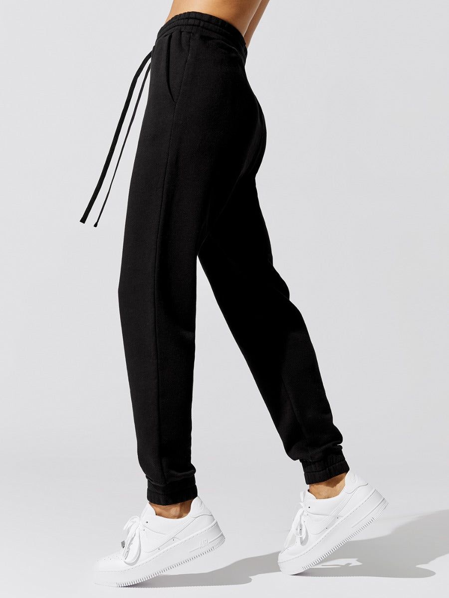 French Terry Jogger Pant - Black sold by Carbon38