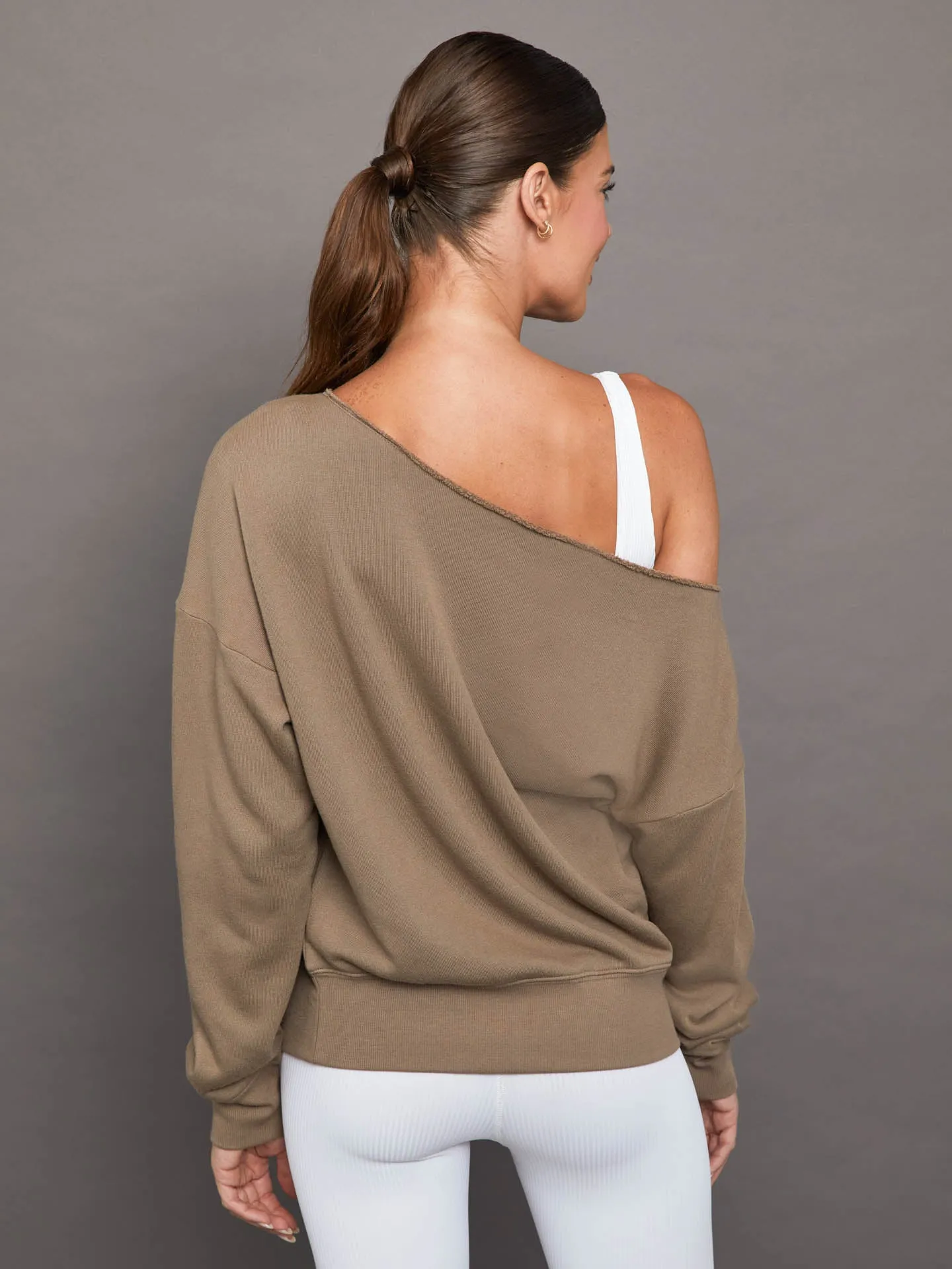 Off Shoulder Sweatshirt in French Terry - Caribou sold by Carbon38 product image thumbnail 3