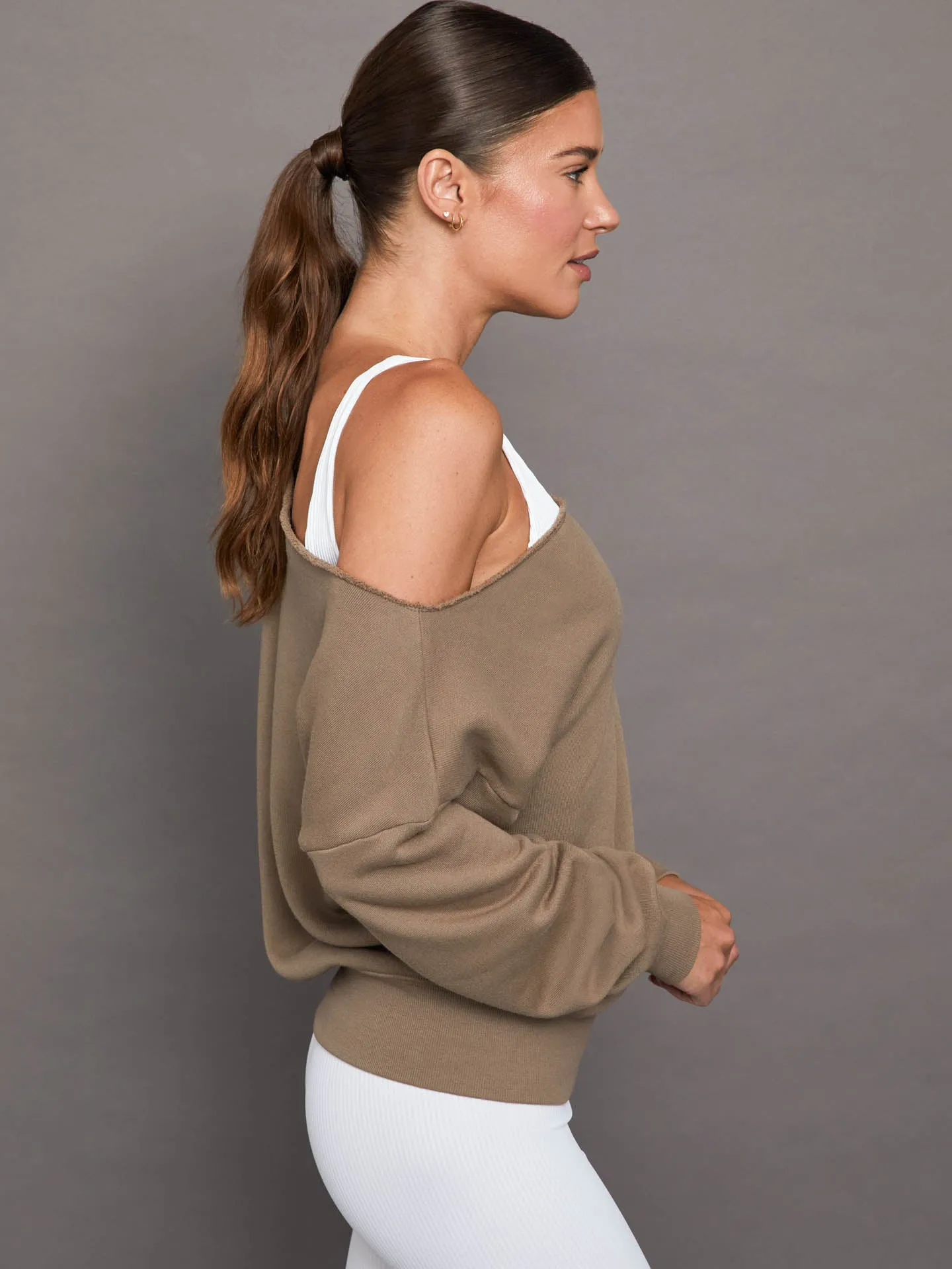 Off Shoulder Sweatshirt in French Terry - Caribou sold by Carbon38 product image thumbnail 2