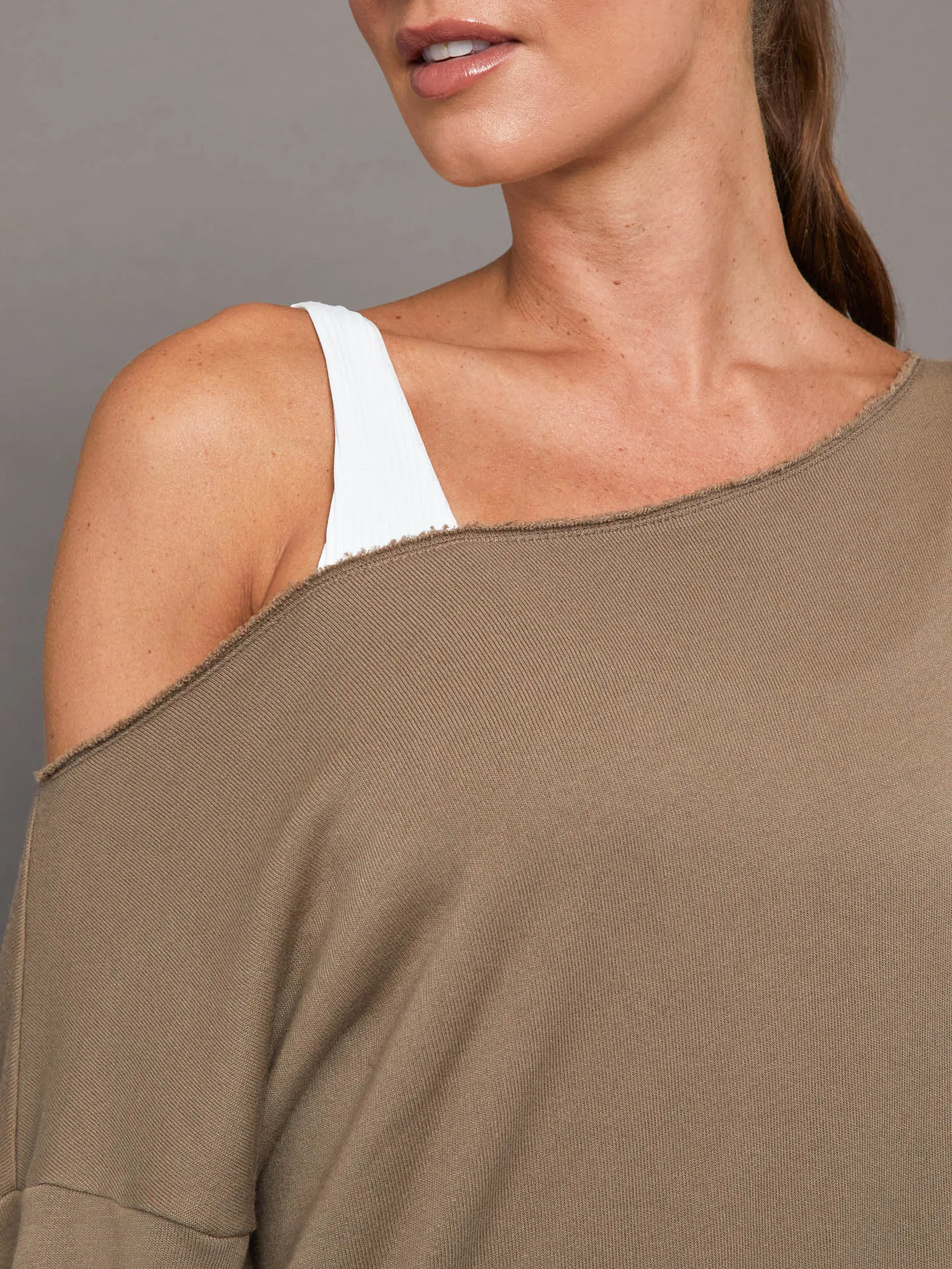 Off Shoulder Sweatshirt in French Terry - Caribou sold by Carbon38 product image thumbnail 4