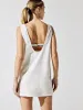 Mini Shift Dress - Off White Linen sold by Carbon38