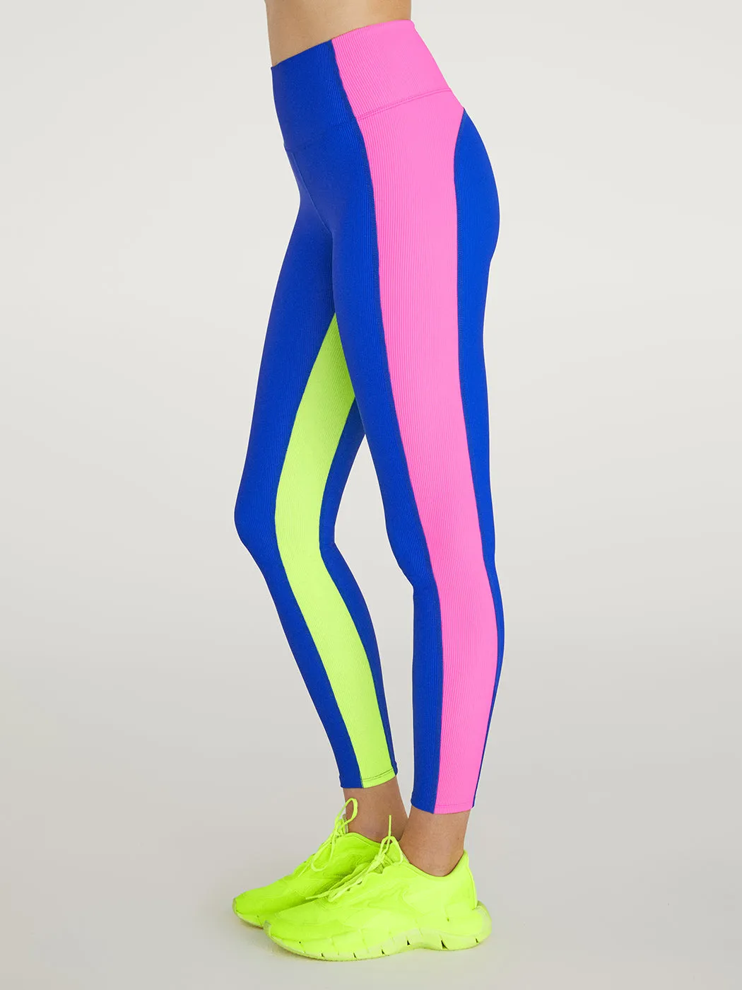 Colorblock Rib Leggings - Electric Beach Colorblock sold by Carbon38 product image thumbnail 2
