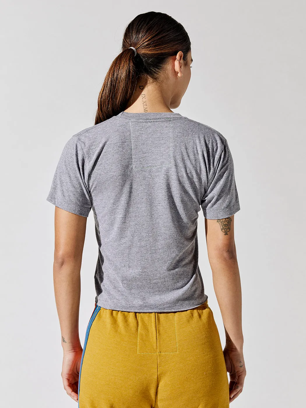 Logo Boyfriend Tee - Heather Grey sold by Carbon38 product image thumbnail 4