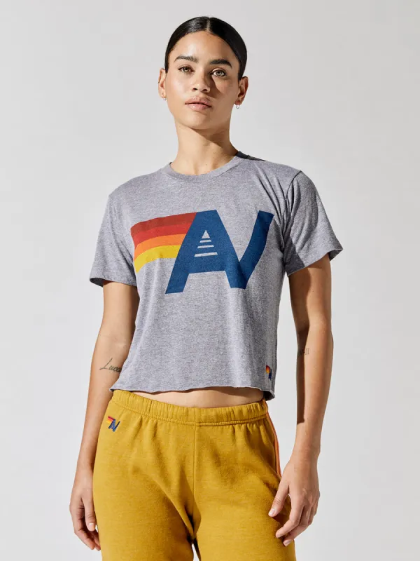 Logo Boyfriend Tee - Heather Grey sold by Carbon38