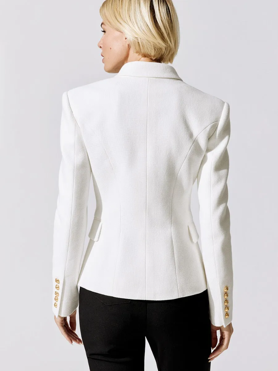 6 Button Cotton-pique Jacket - 0Fa Blanc sold by Carbon38 product image thumbnail 4
