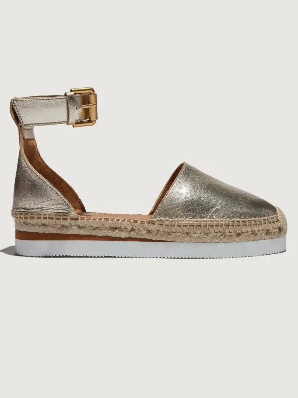 Glyn Espadrille - Light Gold sold by Carbon38
