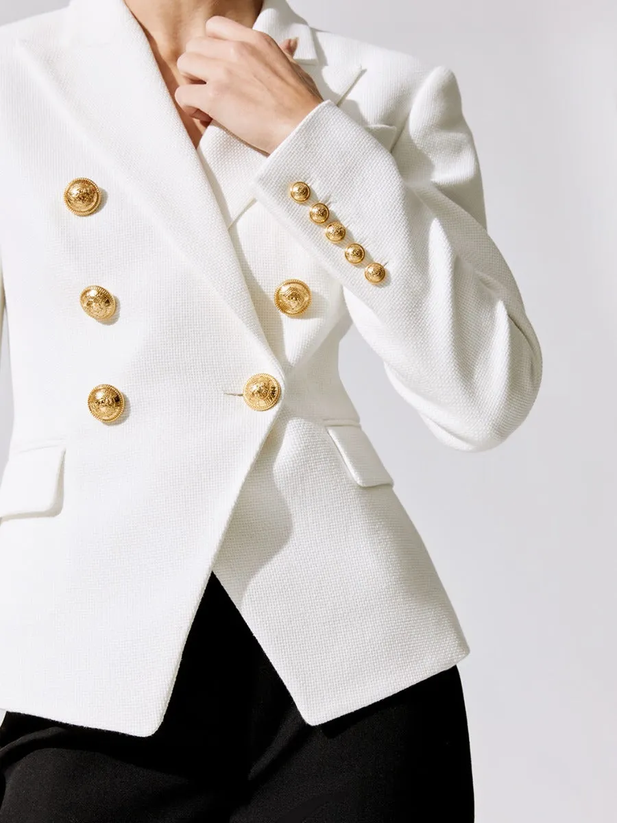 6 Button Cotton-pique Jacket - 0Fa Blanc sold by Carbon38 product image thumbnail 5