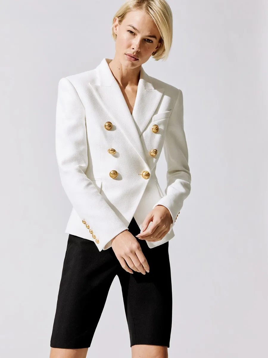 6 Button Cotton-pique Jacket - 0Fa Blanc sold by Carbon38 product image thumbnail 2