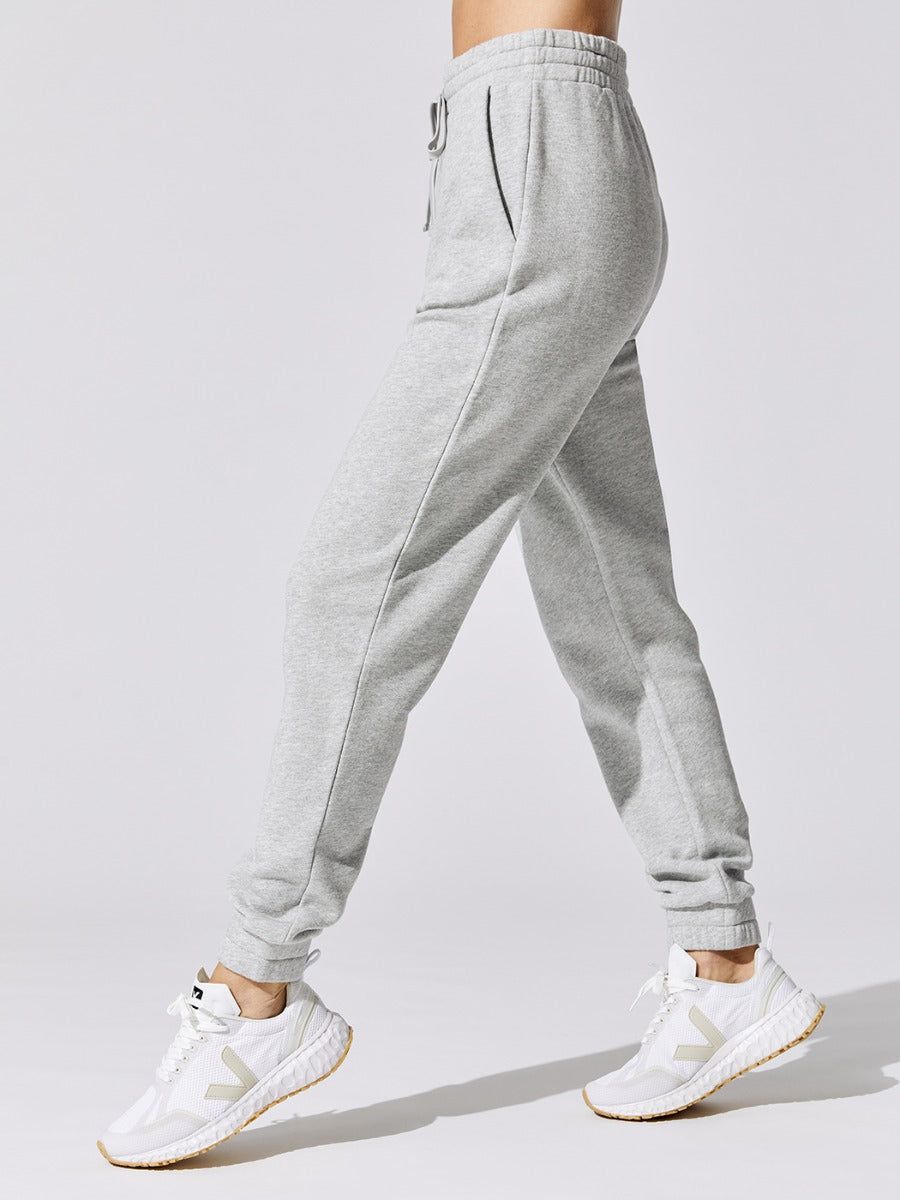 French Terry Jogger Pant - Heather Grey sold by Carbon38