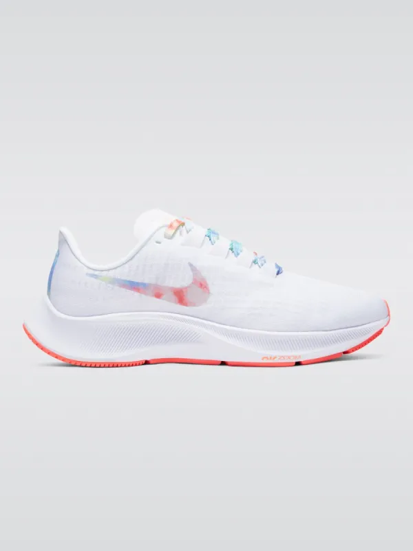 Air Zoom Pegasus 37 Sneaker - White/Multi-Color-Bright Mango sold by Carbon38