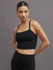 Ribbed Cami Bra - Black sold by Carbon38