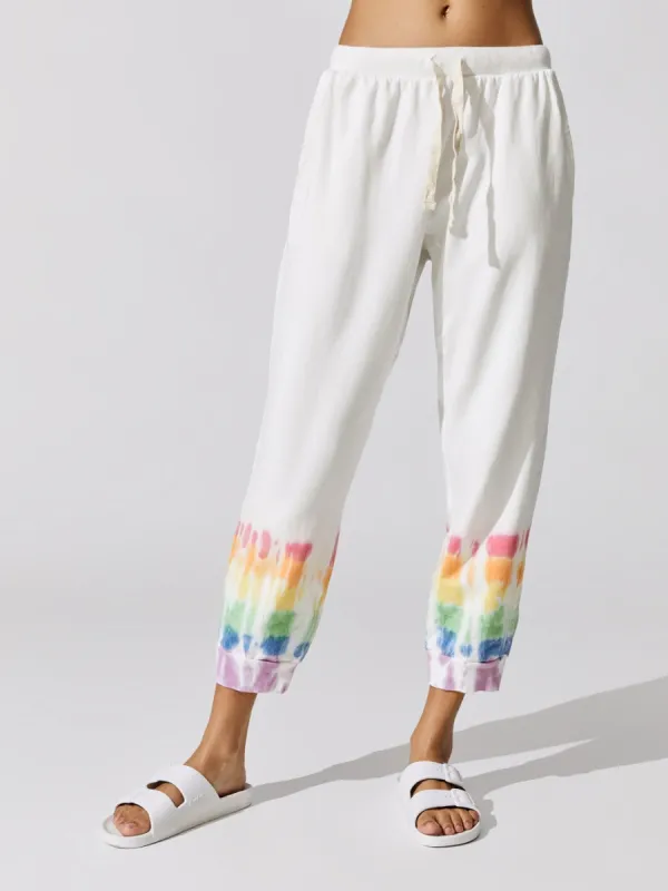 Abbot Kinney Sweatpant - Rainbow - Cloud/Multi sold by Carbon38