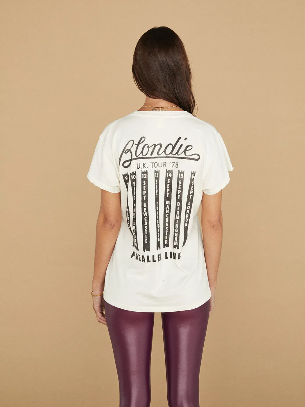 Blondie UK Tour '78 Destroyed Tee - Vintage White sold by Carbon38 product image thumbnail 2