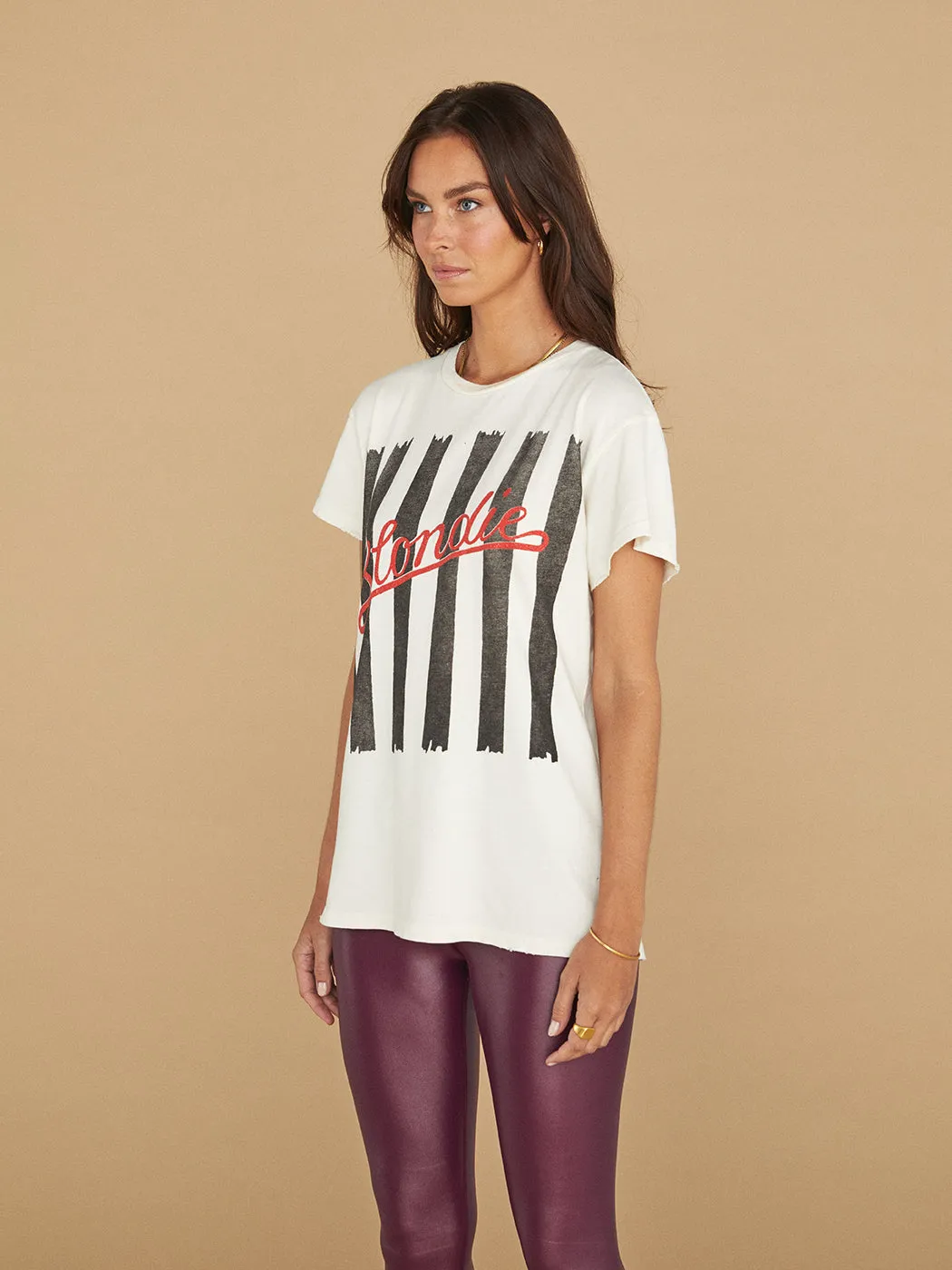 Blondie UK Tour '78 Destroyed Tee - Vintage White sold by Carbon38 product image thumbnail 3