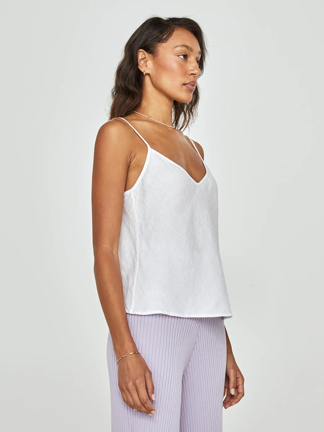 Linen Camisole - White sold by Carbon38 product image thumbnail 3