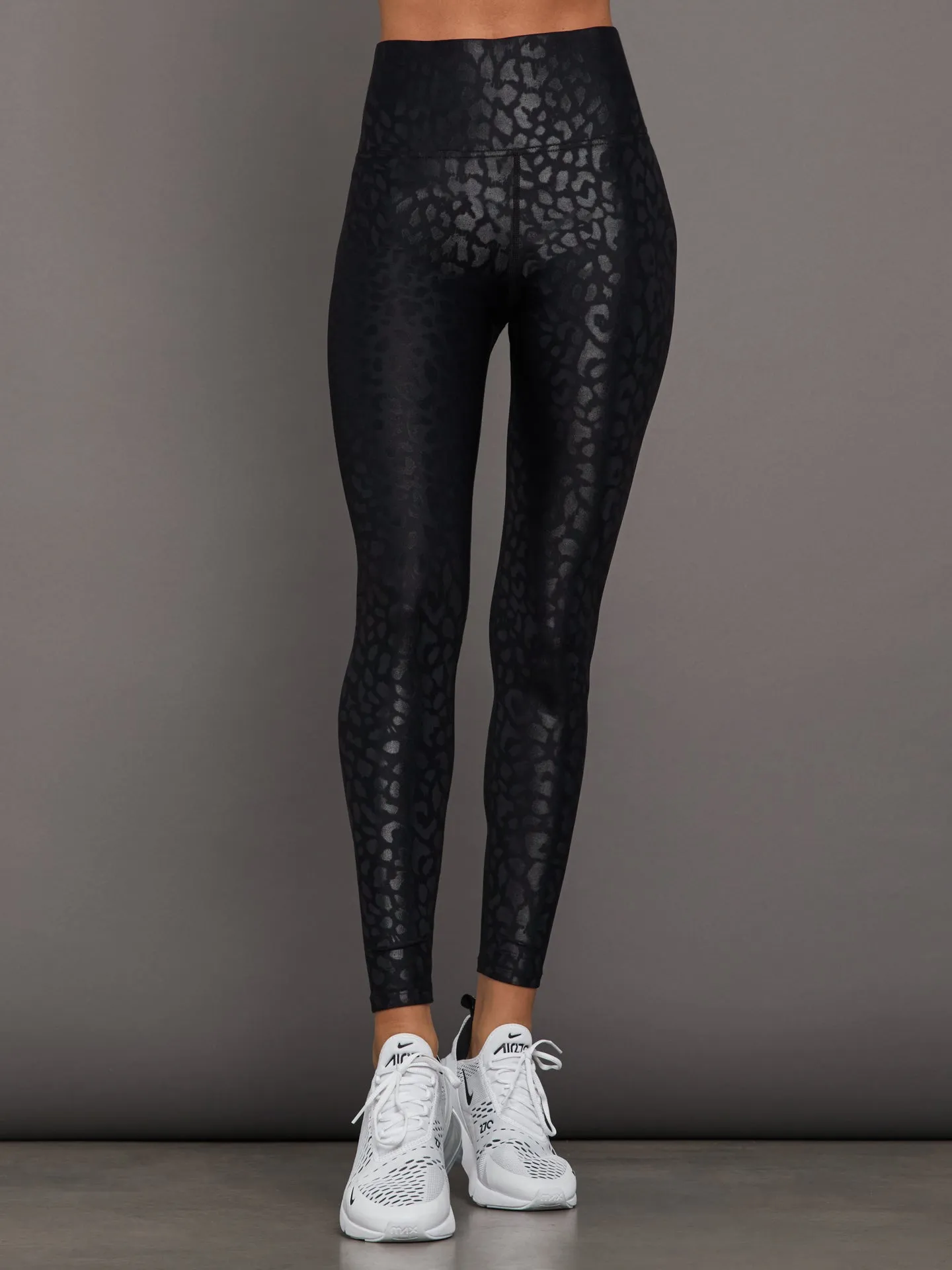 High Rise 7/8 Legging in Leopard Takara Shine - Black sold by Carbon38