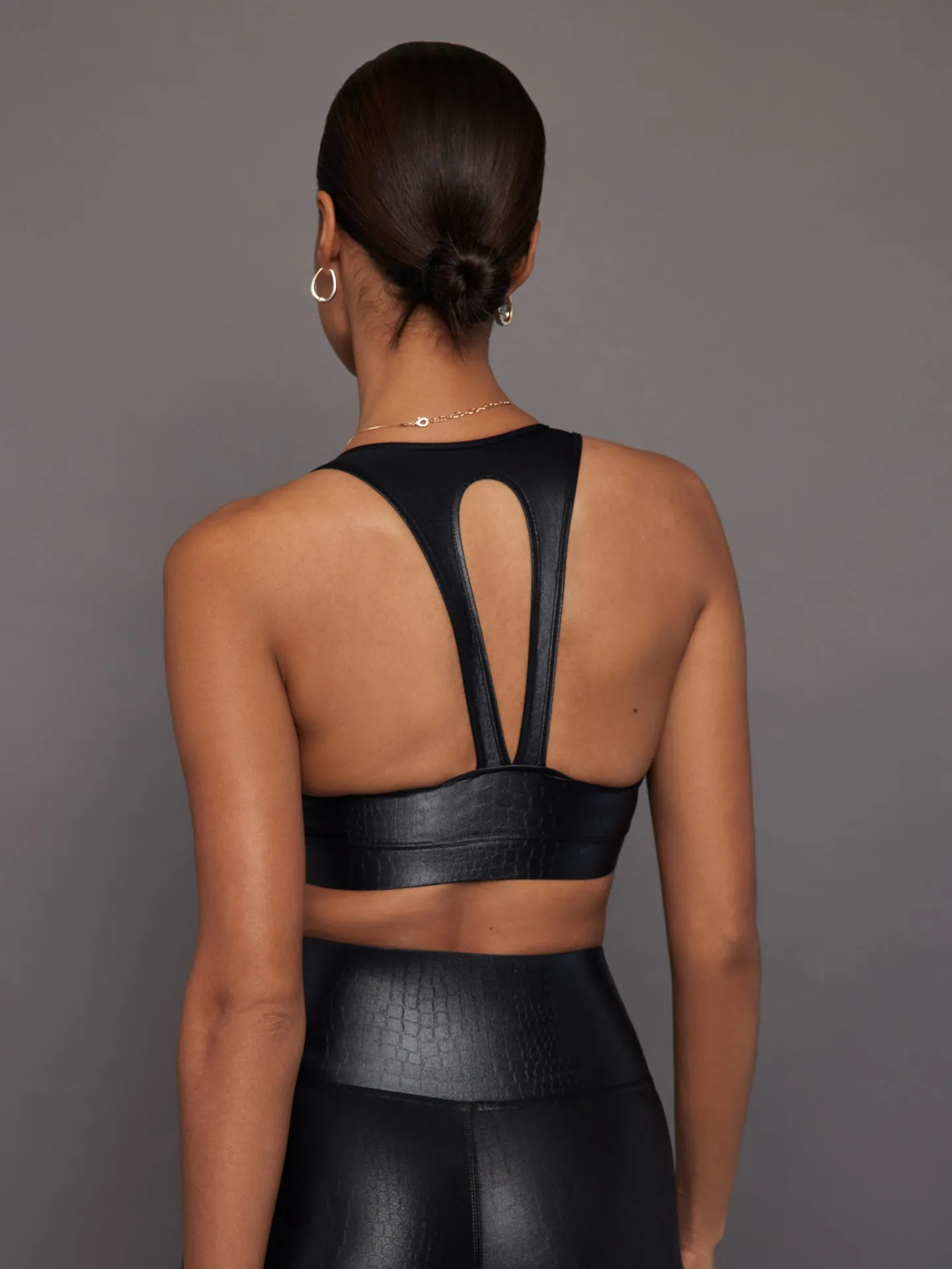 Action Bra 2.0 in Croc Takara Shine - Black sold by Carbon38 product image thumbnail 4