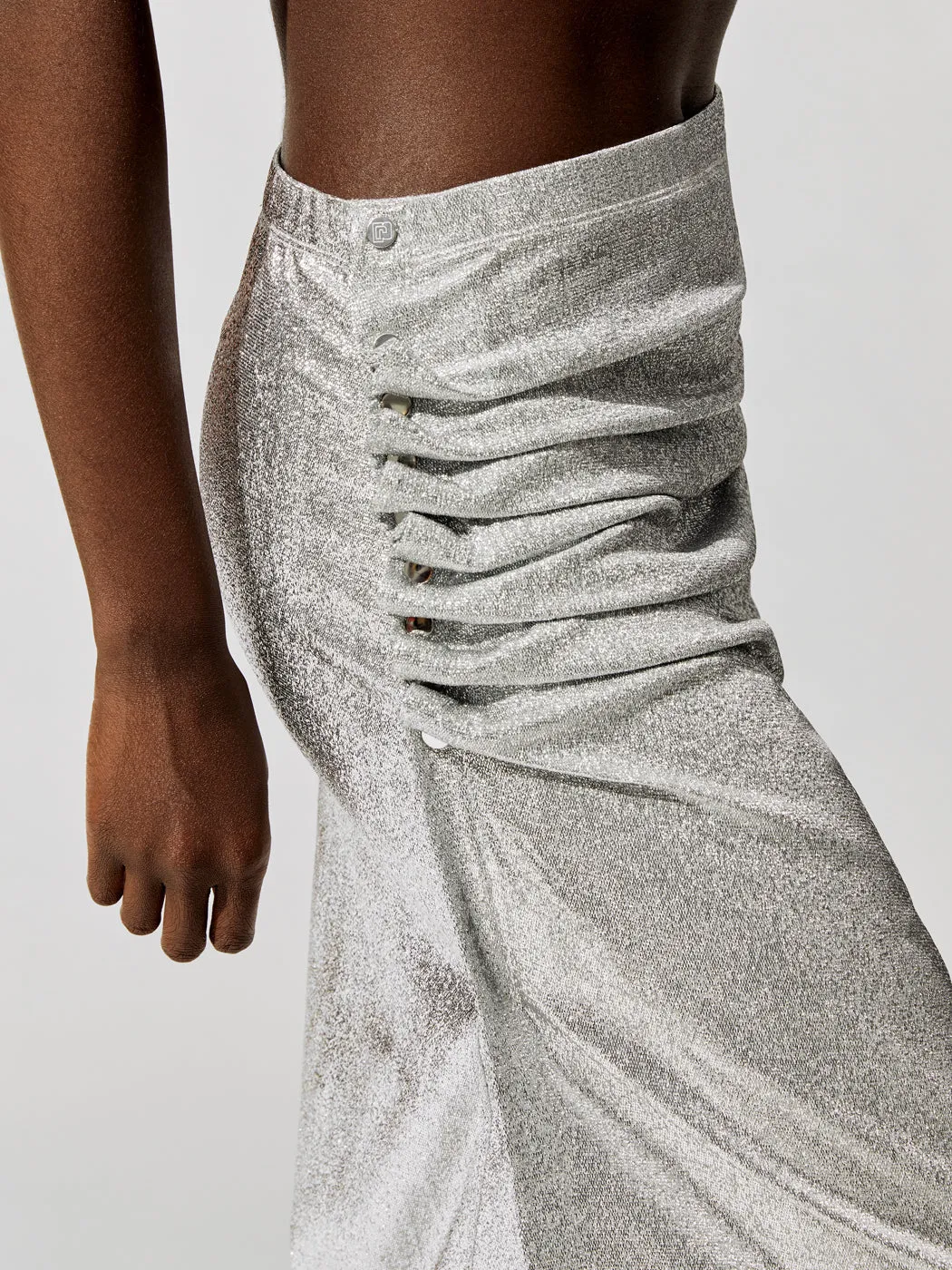 Jupe Silver Lurex Skirt - Silver sold by Carbon38 product image thumbnail 5