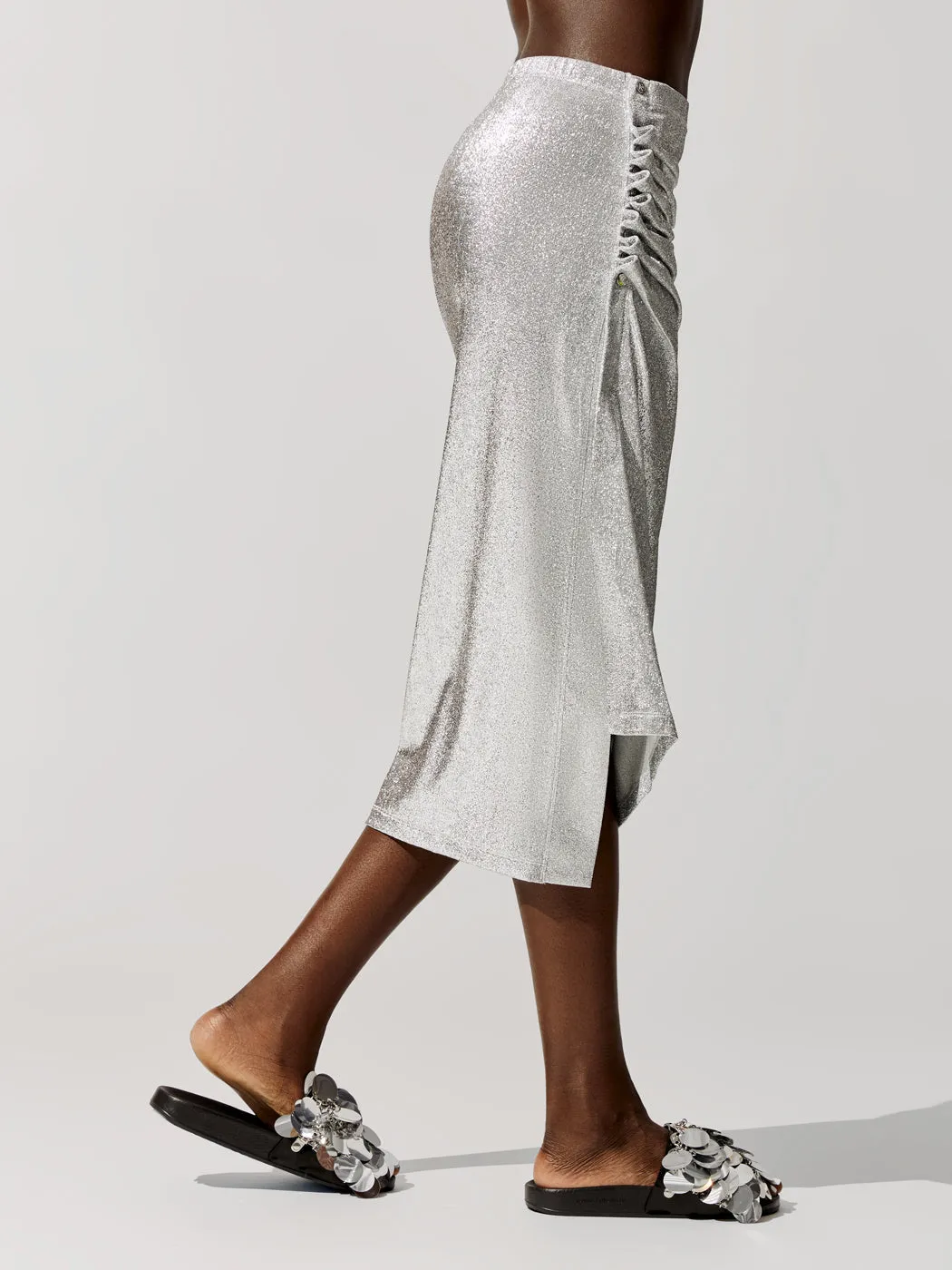 Jupe Silver Lurex Skirt - Silver sold by Carbon38 product image thumbnail 3