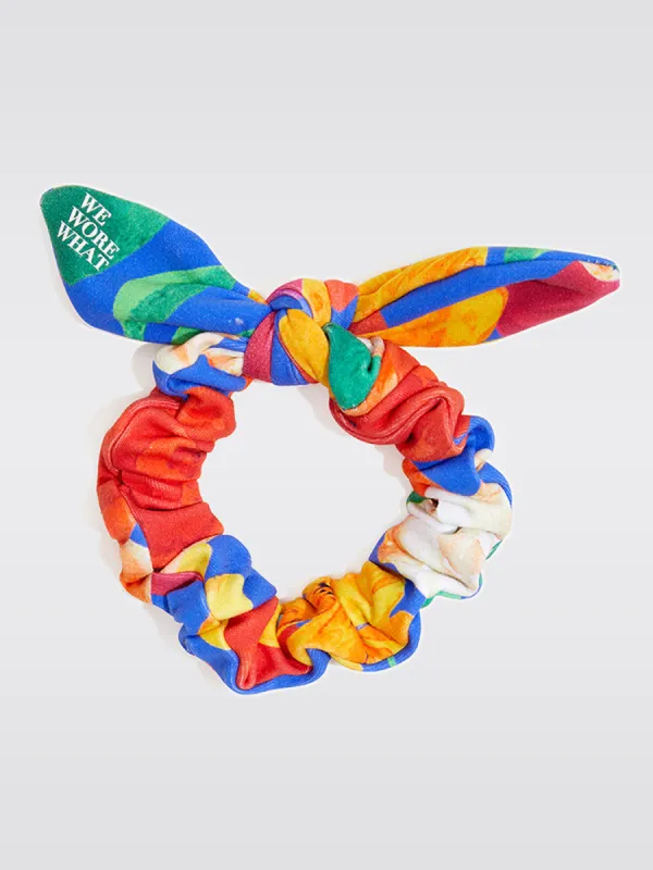 Scrunchie - Abstract Floral Sapphire Multi sold by Carbon38