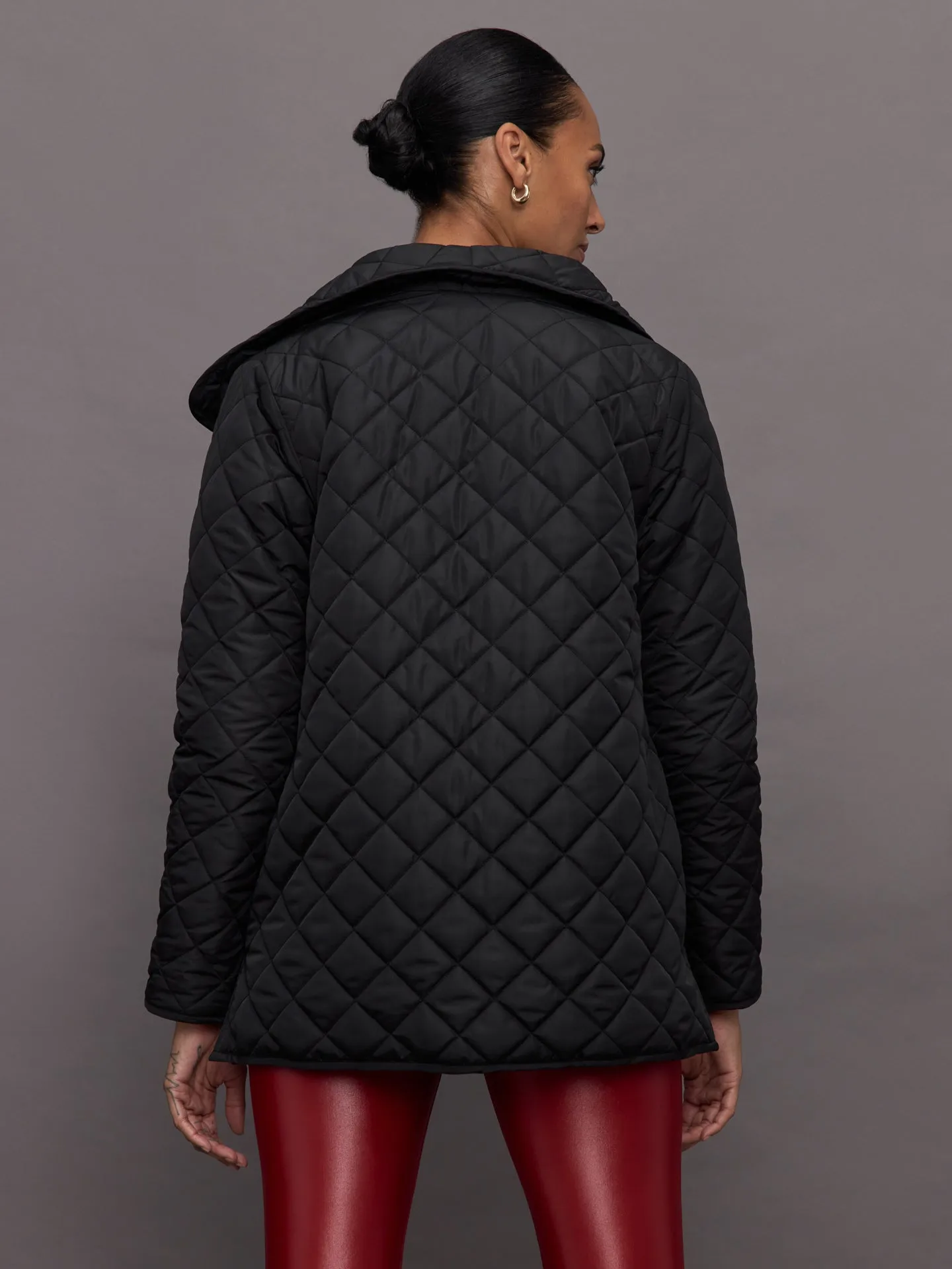 Quilted Car Coat - Black sold by Carbon38 product image thumbnail 2